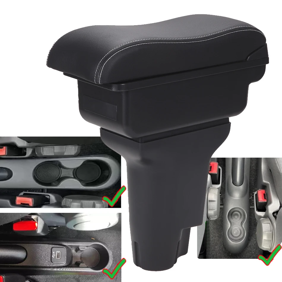 For Fiat 500 Armrest Box For Fiat CRONOS Car Armrest Dedicated Retrofit heighten Interior Center Storage Box Car Accessories