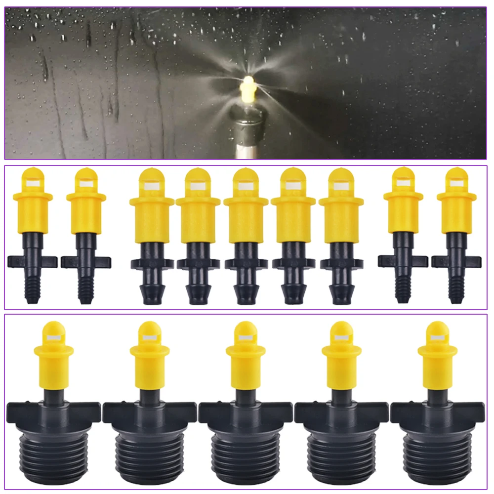 20/100Pcs Garden Irrigation Simple Refraction nozzle Watering Flower Mist Nozzle Threaded connection 360 Degrees Sprayer