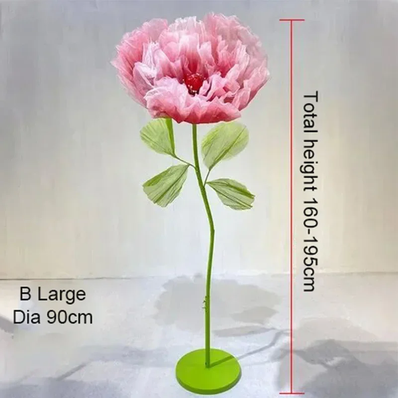 Peony Wire Meshartificial Flowers Wedding Background Flower Stand Road Guide Party Background Decor Stage Scene Window Layout