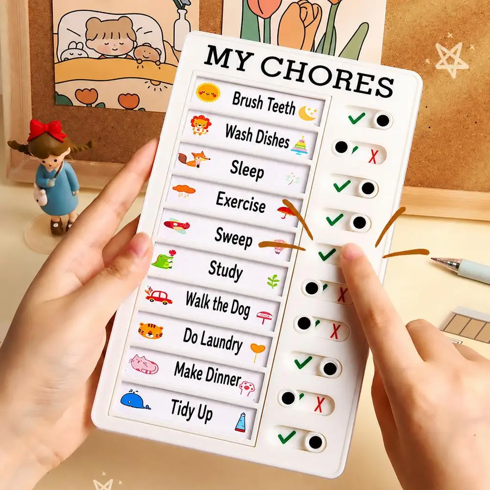 Self-discipline Check-in Magic Tool - Sign-in Card Growth Plan Task List Plastic Self-discipline Sign-in Card As A Substitute