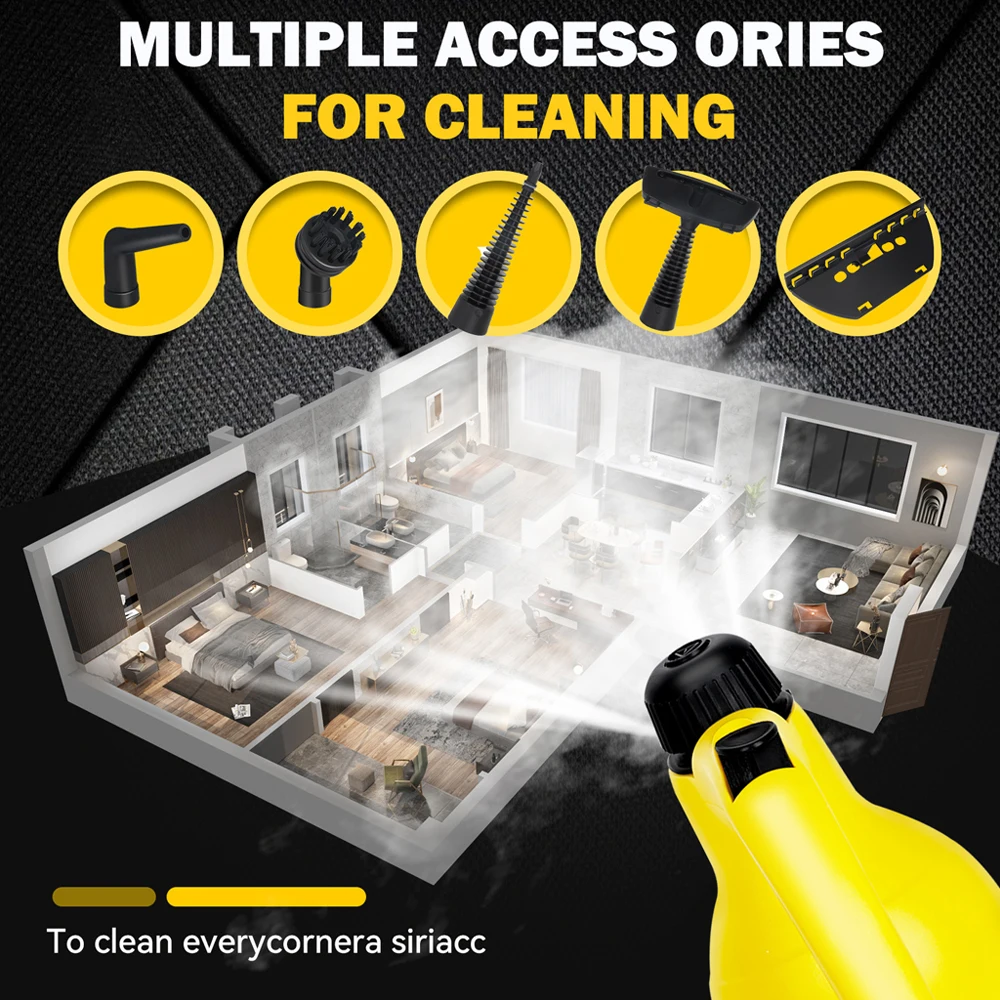 Handheld High Temperature Steam Cleaner 220V Sterilization Pressure Jet Washer Machine For Air Conditioning Kitchen Car Cleaning