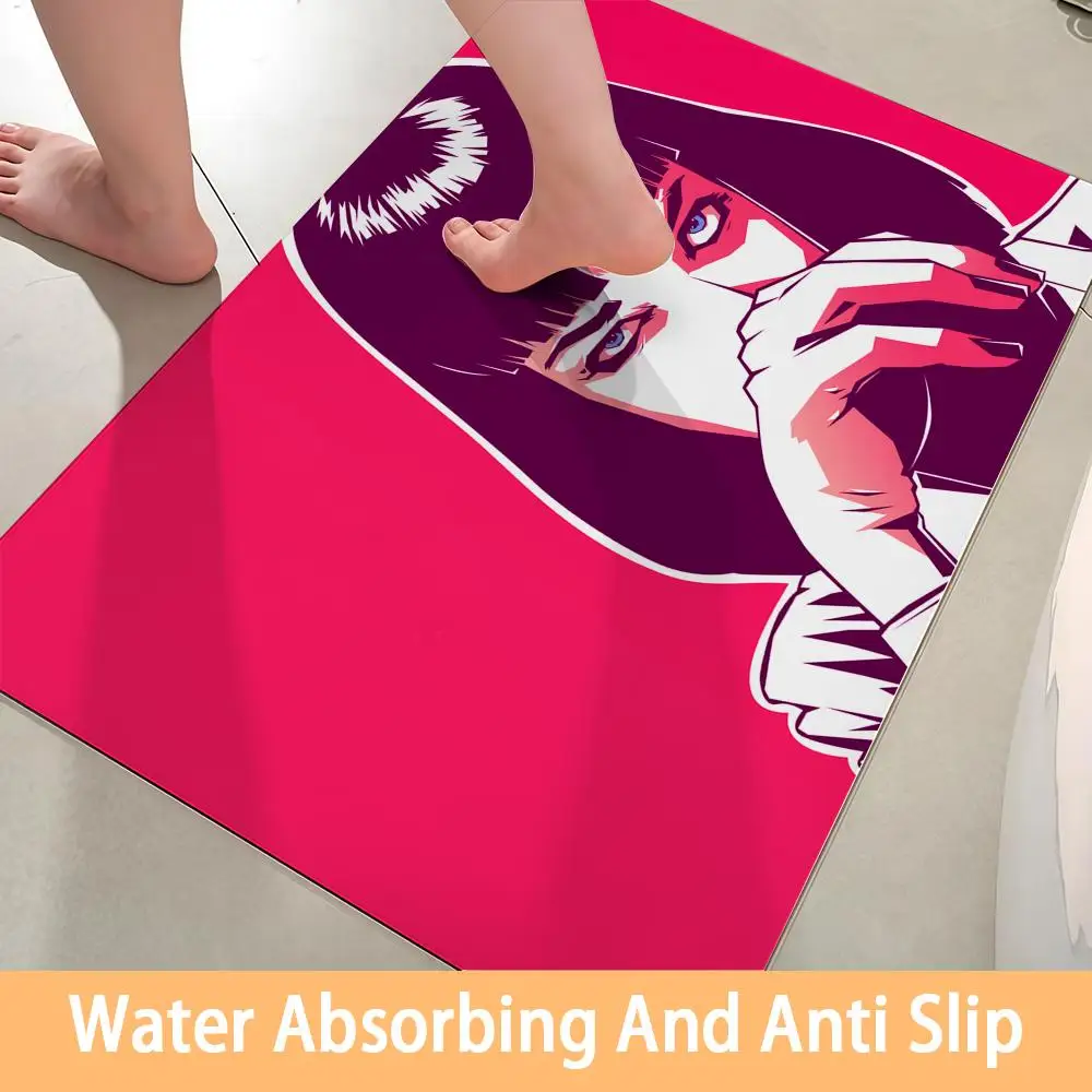 

Bathroom Absorbent Floor Mat, Toilet Of The Bathroom, Household Floor Mat, Door The Movie Pulp Fiction Floor Mat Soft Diatom