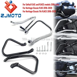For Harley Softail Heritage Classic FLHC / FLHCS 114 2018-up Rear Saddlebag Crash Bar Motorcycle Highway Saddle Bag Guard Bumper