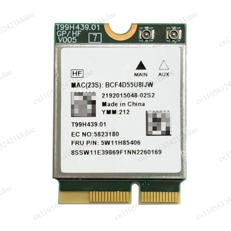 MediaTek MT7927 Filogic 380 Wi-Fi 7 802.11BE トライバンド 2.4G/5G/6G 8774Mbps Bluetooth 5.4 M.2 PCIe WLANカード