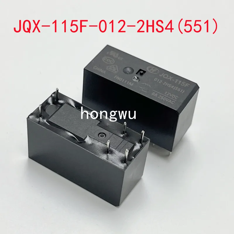 100% Original New 1PCS/ JQX-115F-012-2HS4 DC12V relay 8A 6pins