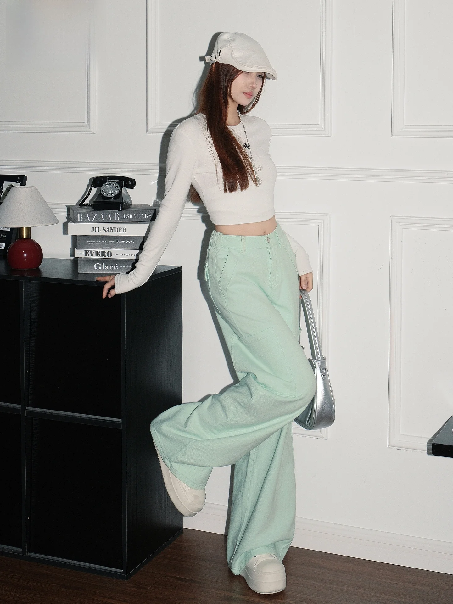 

Женские джинсы с высокой талией и широкими штанинами, свободного кроя, удобные брюки, весна-лето, повседневные хлопковые джинсы свободного фасона