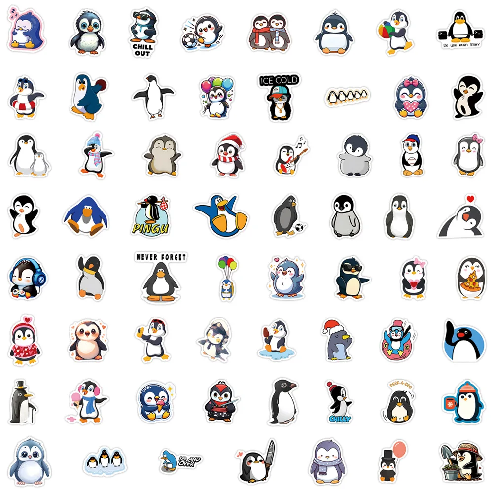 60 قطعة لطيف البطريق الكتابة على الجدران ملصقات Kawaii الحيوان الكرتون مائي DIY بها بنفسك الأمتعة الهاتف الغيتار سكيت ملصق مضاد للمياه ألعاب أطفال #5