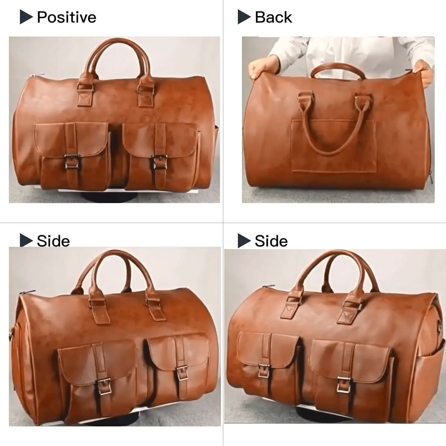 Versatile Business Garment Bag - Convertible Duffle Bag for Men and Women, Outdoor Gym Bag and Overnight Travel Luggage