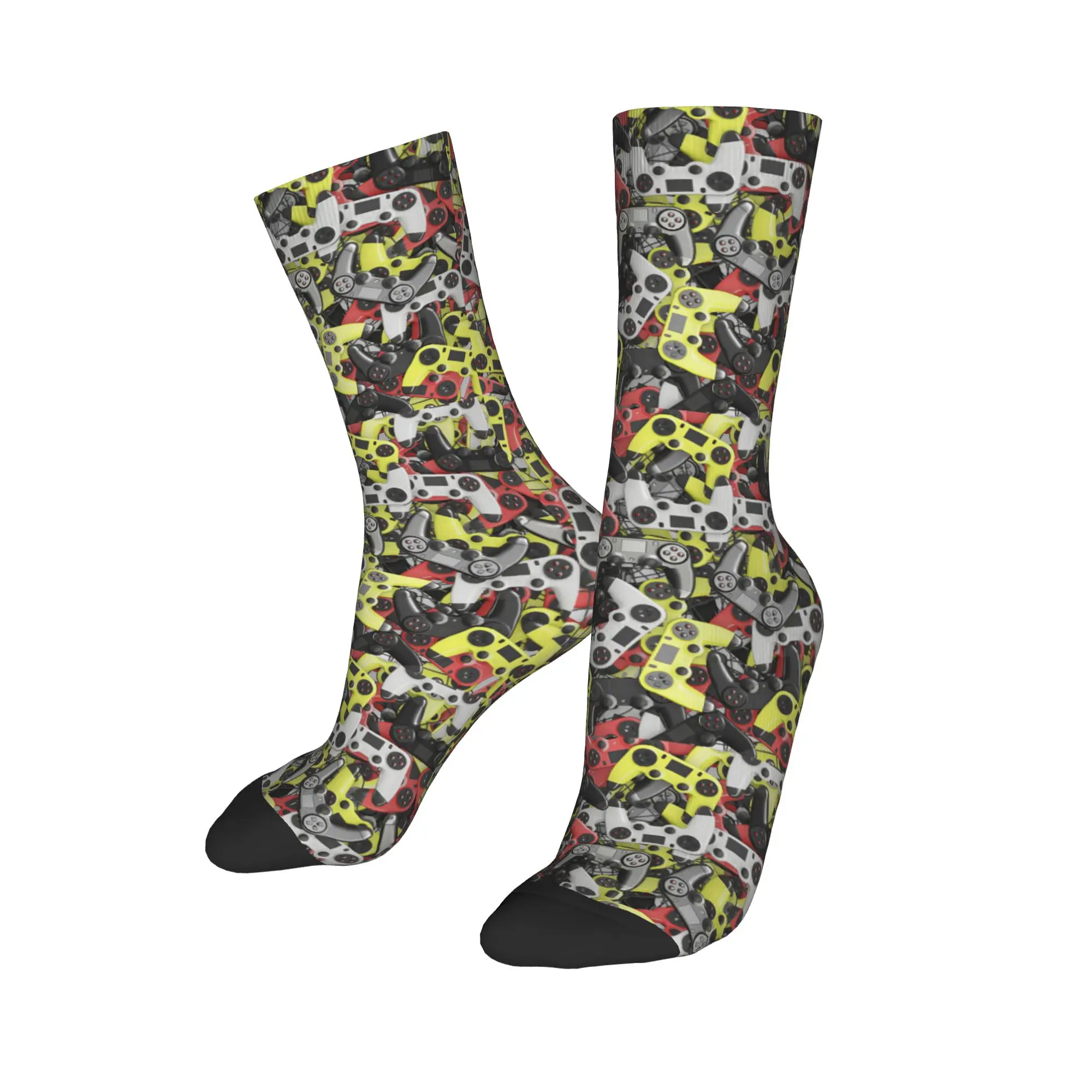 Video Game Controller Socks  Anti Bacterial Stockings Men's High Quality Skateboard Socks Autumn Modern Design Socks