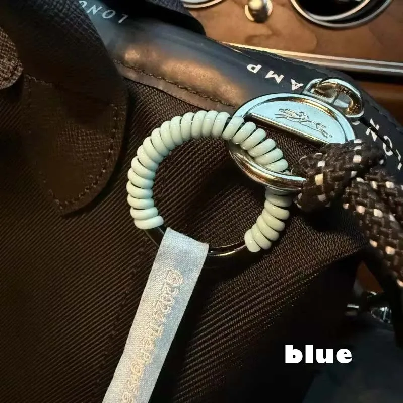 2-6 قطعة ل Labubu مكافحة الإفلات المفاتيح مشبك مع حبل السيليكون حماية حلقة ملونة لف ثابتة مكافحة قطرة كيرينغ #5