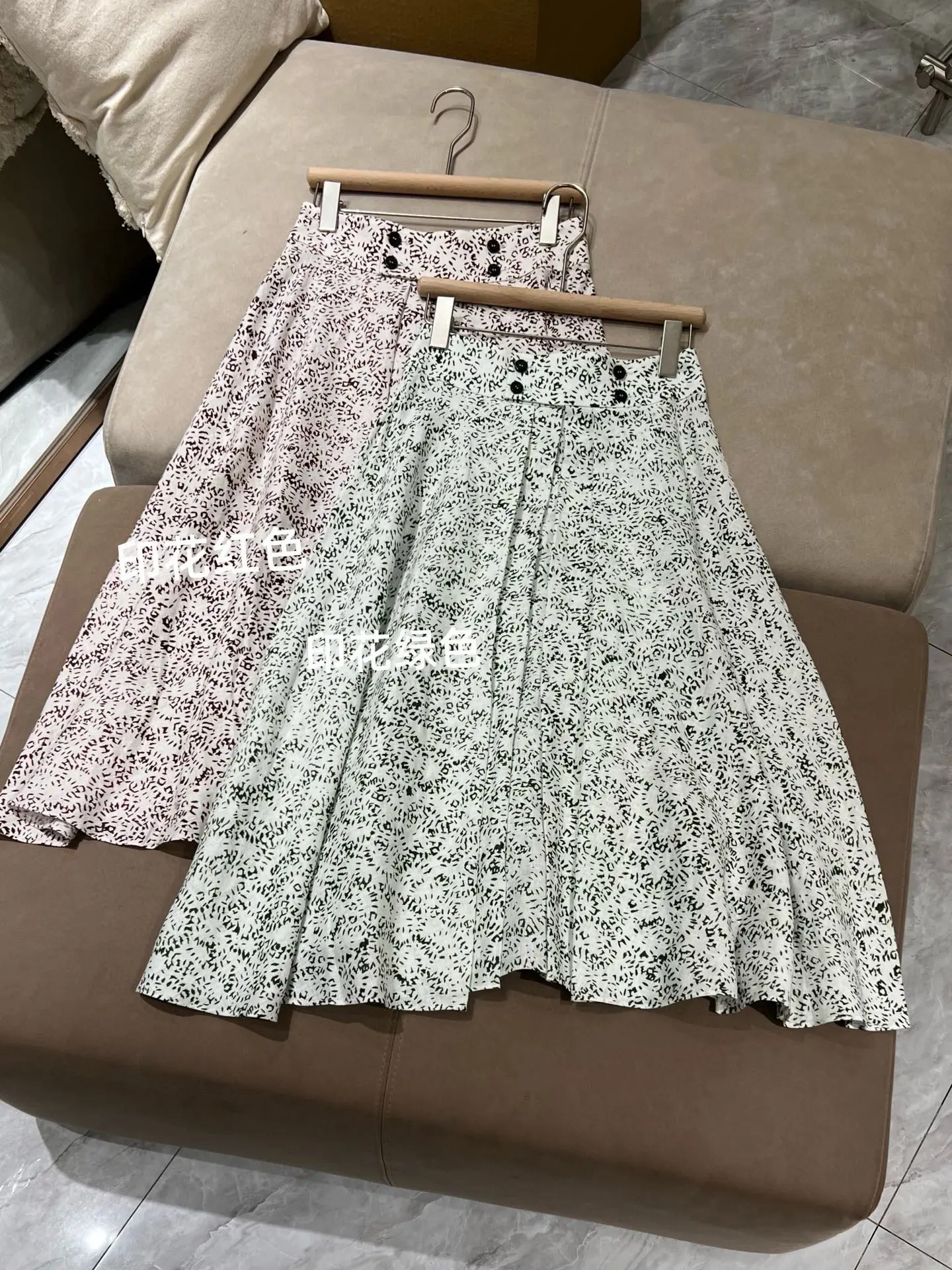 2026 Spring and Summer New Women's Printed Linen Skirt Fashion All-match
