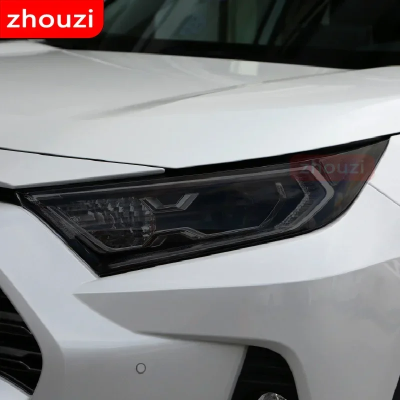 For Toyota CHR RAV4 Corolla Camry Supra 86 Avalon Highlander Prado Car Headlight Tint Smoked Black Protective Film TPU Sticker
