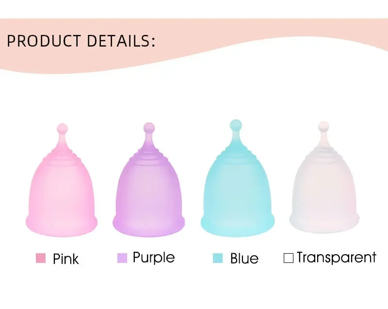 Silicone Reusable Cup Menstrual Medical Lady Cup Collector Menstrual Purple Color Menstrual Cup For Women Feminine Hygiene