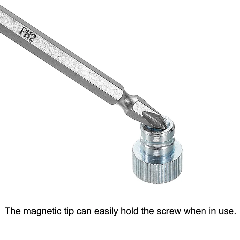Ph1/ph2/ph3/sl6 double end chave de fenda conjunto bit com colar magnético removível 1/4 "hex shank s2 brocas de aço ferramentas manuais