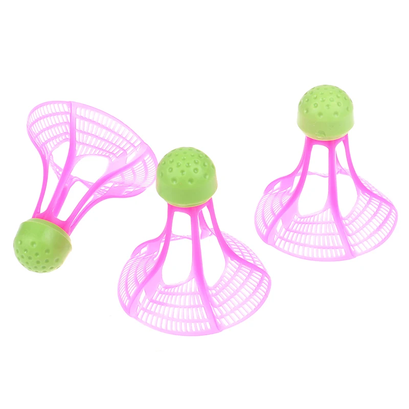 3Pcs Windproof Nylon Badminton Outdoor Anti-Wind Ball Plastic Balls Nylon Shuttlecock Stable Resistance Sport Training Balls