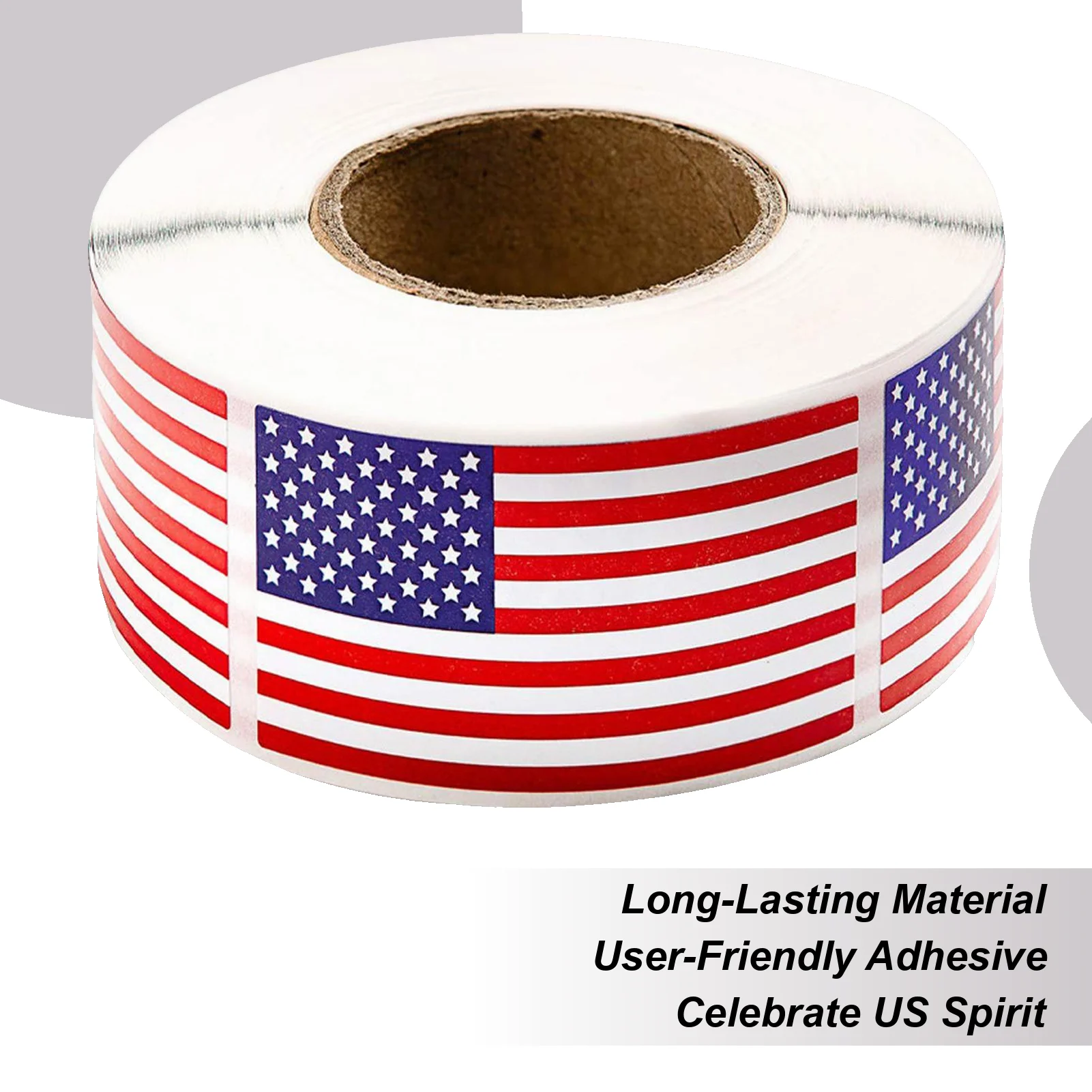 Patriotic Stickers 1.2x2inch Patriotic Car Decals 250 Per Roll Automotive Bumper Adhesive Badges For Independence Day Window