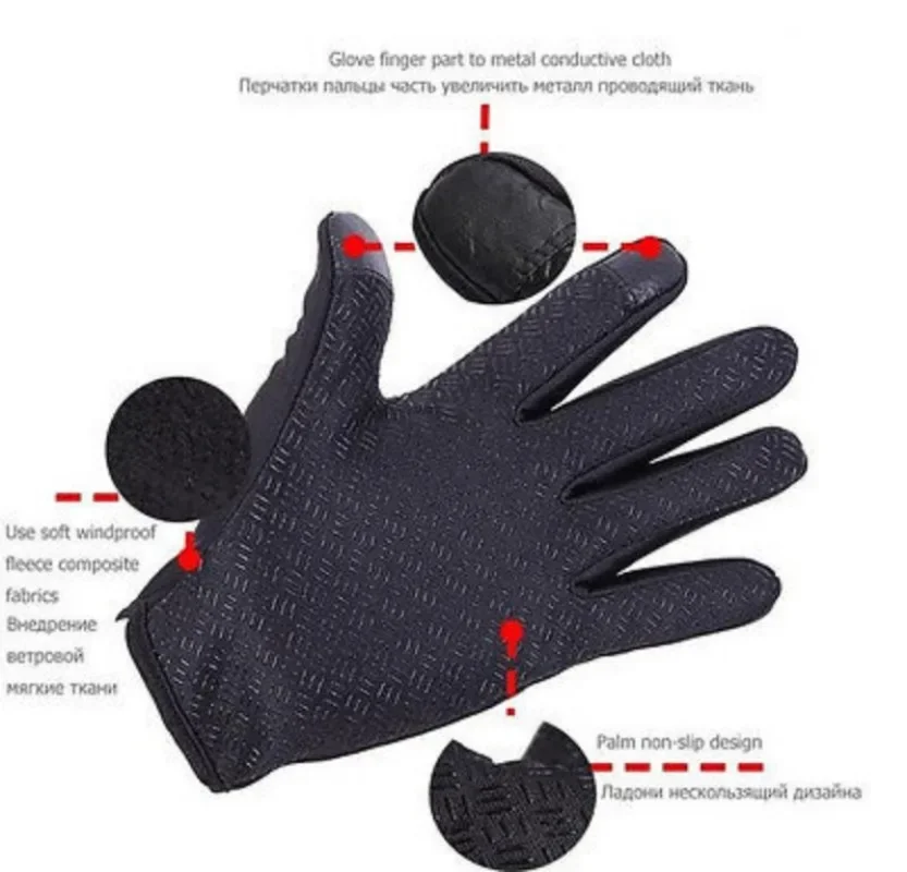 Winter Gloves for Men Women Warm Tactical Gloves Touchscreen Waterproof Hiking Skiing Fishing Cycling Snowboard Non-slip Gloves