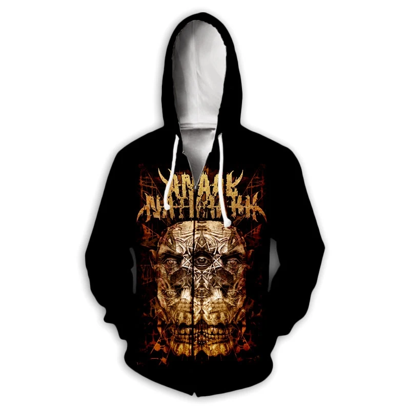 เสื้อฮู้ดแบบซิปมีซิปพิมพ์ลาย3D แถบ anaal nathrakh เสื้อกันหนาวมีซิปเสื้อฮู้ดเสื้อฮู้ดดี้กันหนาวฮาราจูกุสำหรับผู้ชาย/ผู้หญิง