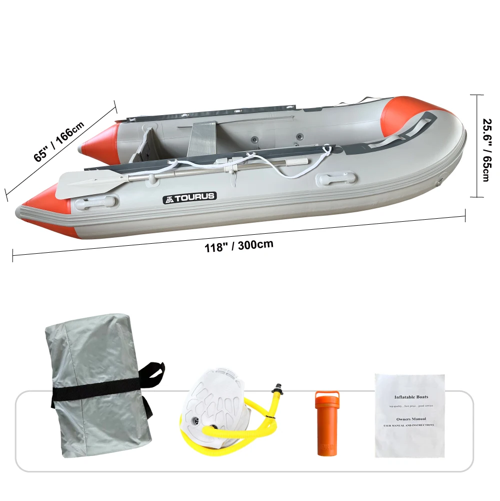 Bateau de pêche gonflable en PVC fabriqué en Chine, acceptant la personnalisation OEM, en vente