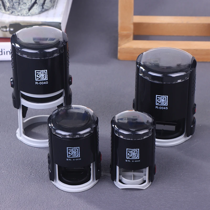 TW 1pc Customizable Self-Inking Stamps 25/30/40/50mm Round Large Size Self Inking Custom Text Stamp