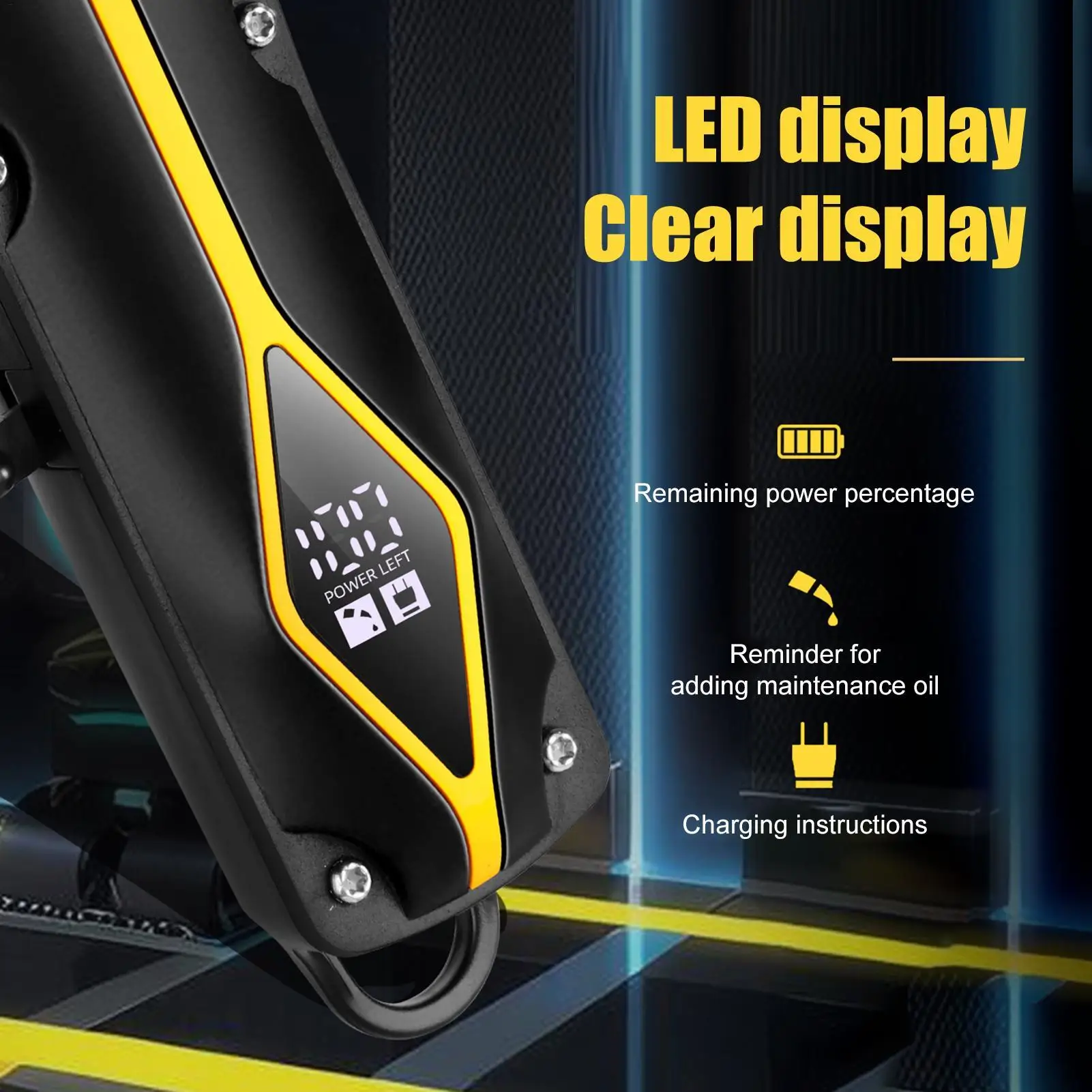 

Electric Hair Clippers Rechargeable Shaver With LED Display Electric Shaver Hair Cutting Clippers For Home Salon Daily Travel