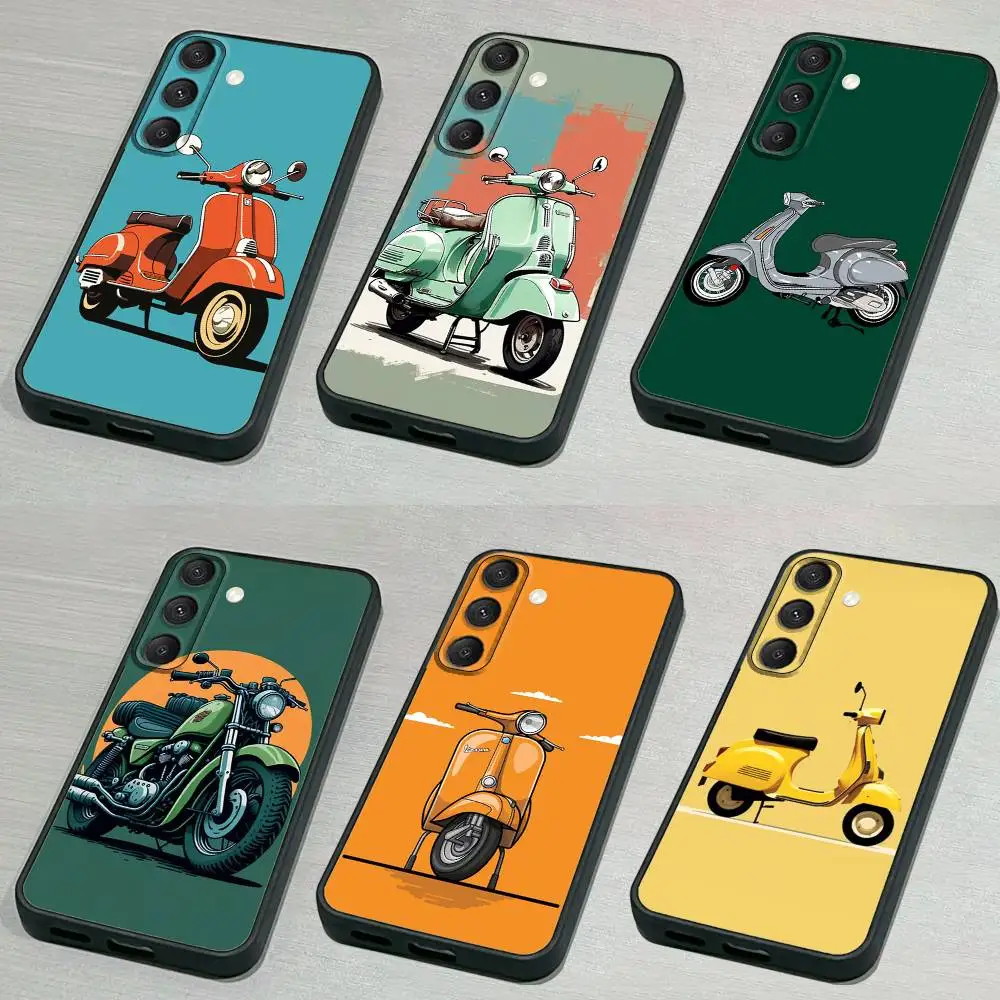 

V-Vespa S-Scooter-ES Phone Case For Samsung S 25,24,23,22,30,21,10,9,Ultra,Plus,Lite,FE,4,5G Black Soft Case