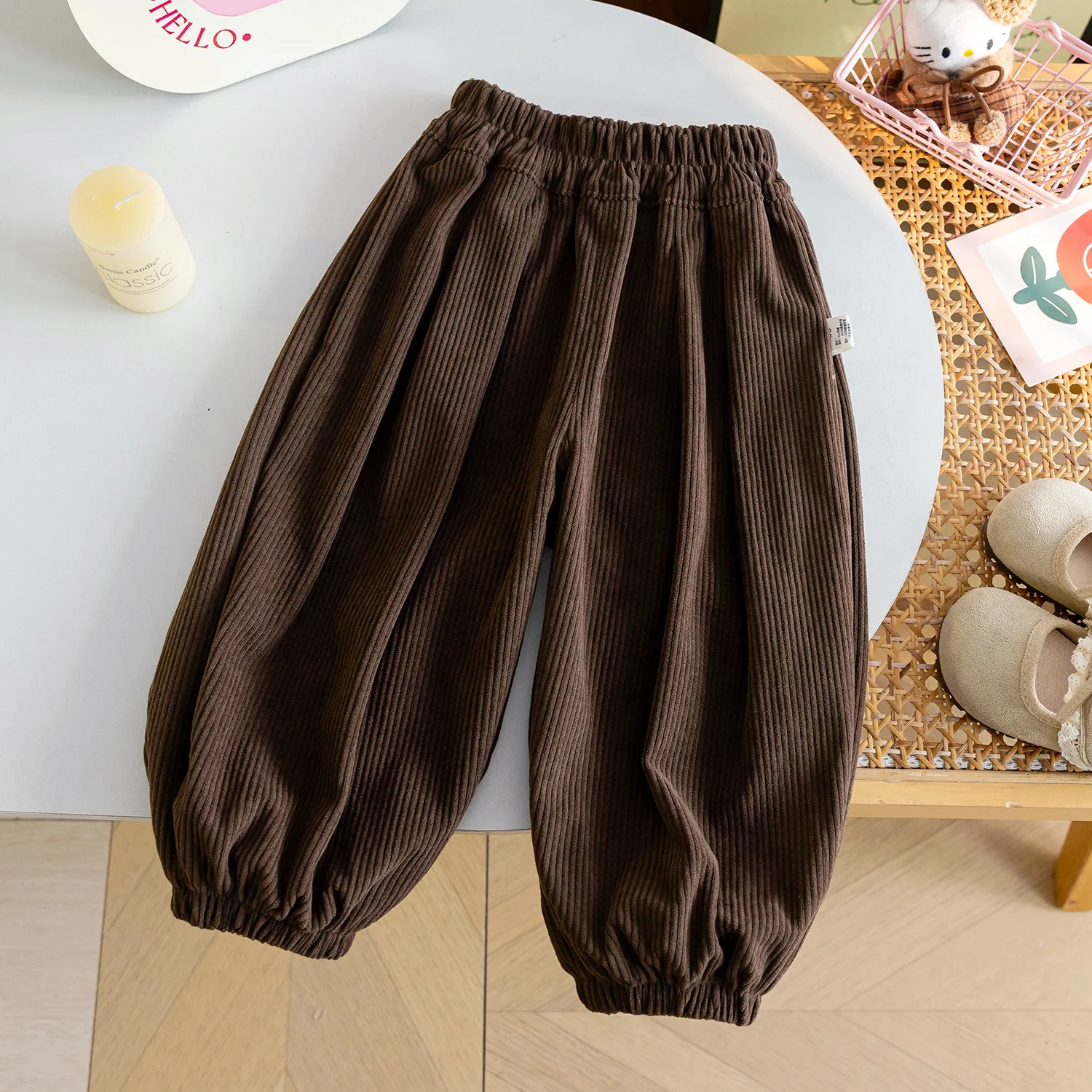 Girls Corduroy Baggies Autumn Women's Treasure Brown Leggings Loose Versatile Casual Long Pants