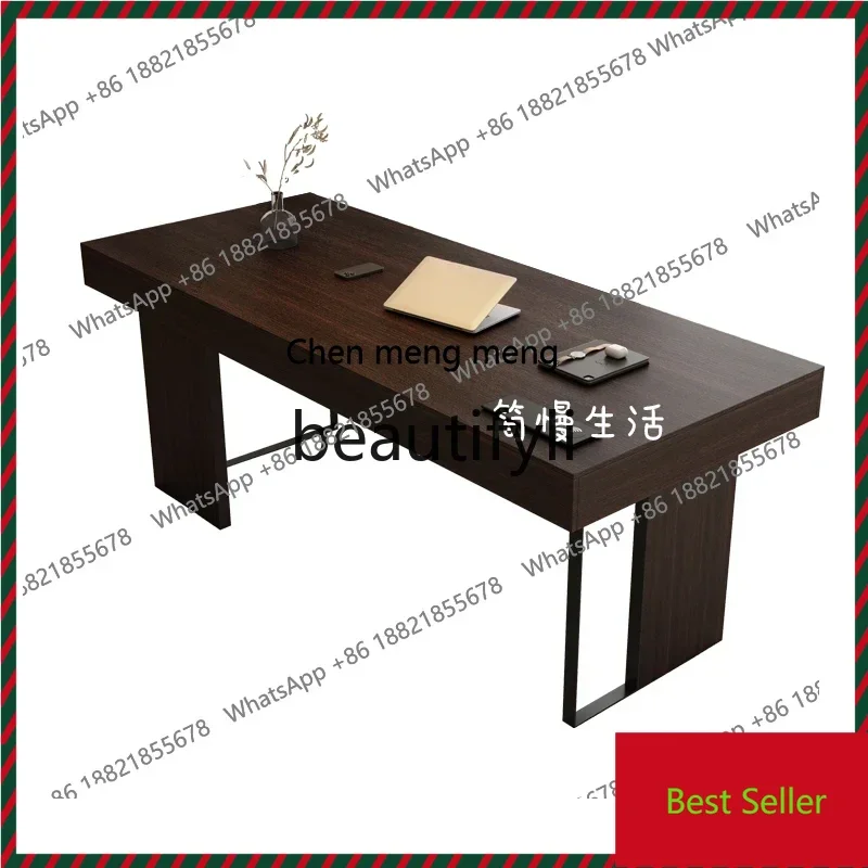 K182Italian minimalist home solid wood desk study modern simplicity