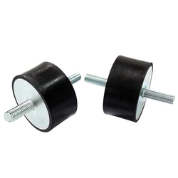 1pcs Rubber Mount Anti Vibration M10 M12 Double Male Thread Silentblock Isolator Damper Dia 40/50/60/70/75/80mm Type VV