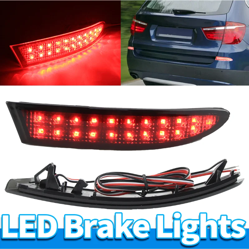 

2PCS LED Rear Bumper Light Lamp FOR BMW X3 F25 LCI SUV 2014-2017 XDrive 20i 28i 63257352209 LED Auto Rear Bumper Reflector Lamp
