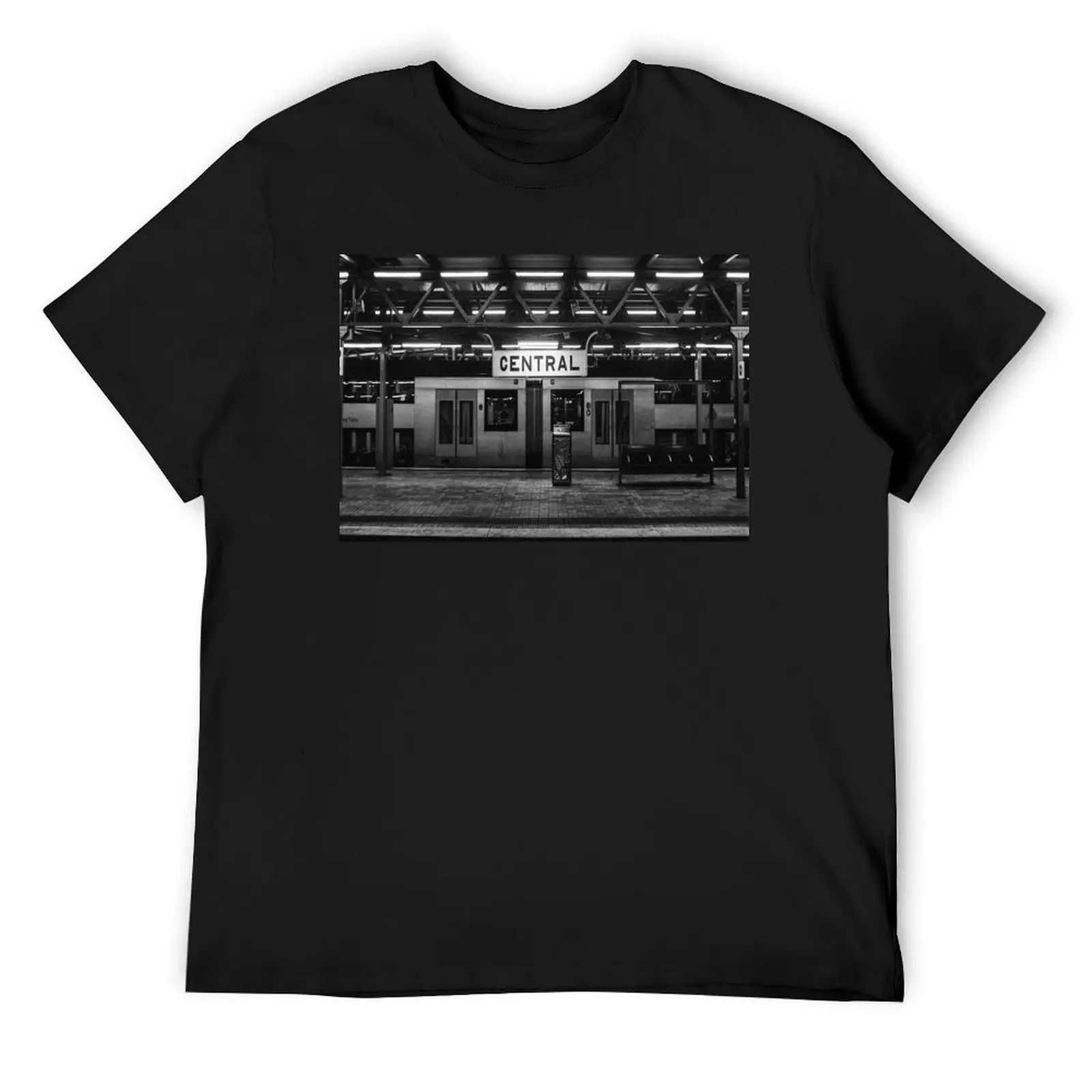 Central Station Sydney Monochrome T-Shirt shirts graphic anime t shirts blue lock fitted t shirts for men