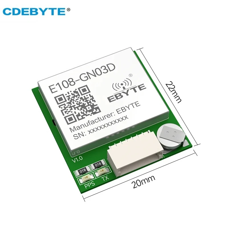 BDS/GPS/GLONASS Multi Mode Satellite Position Module CDEBYTE E108-GN03 AT6558R GNSS Navigation 10Hz Ceramic AntennaStamp Hole