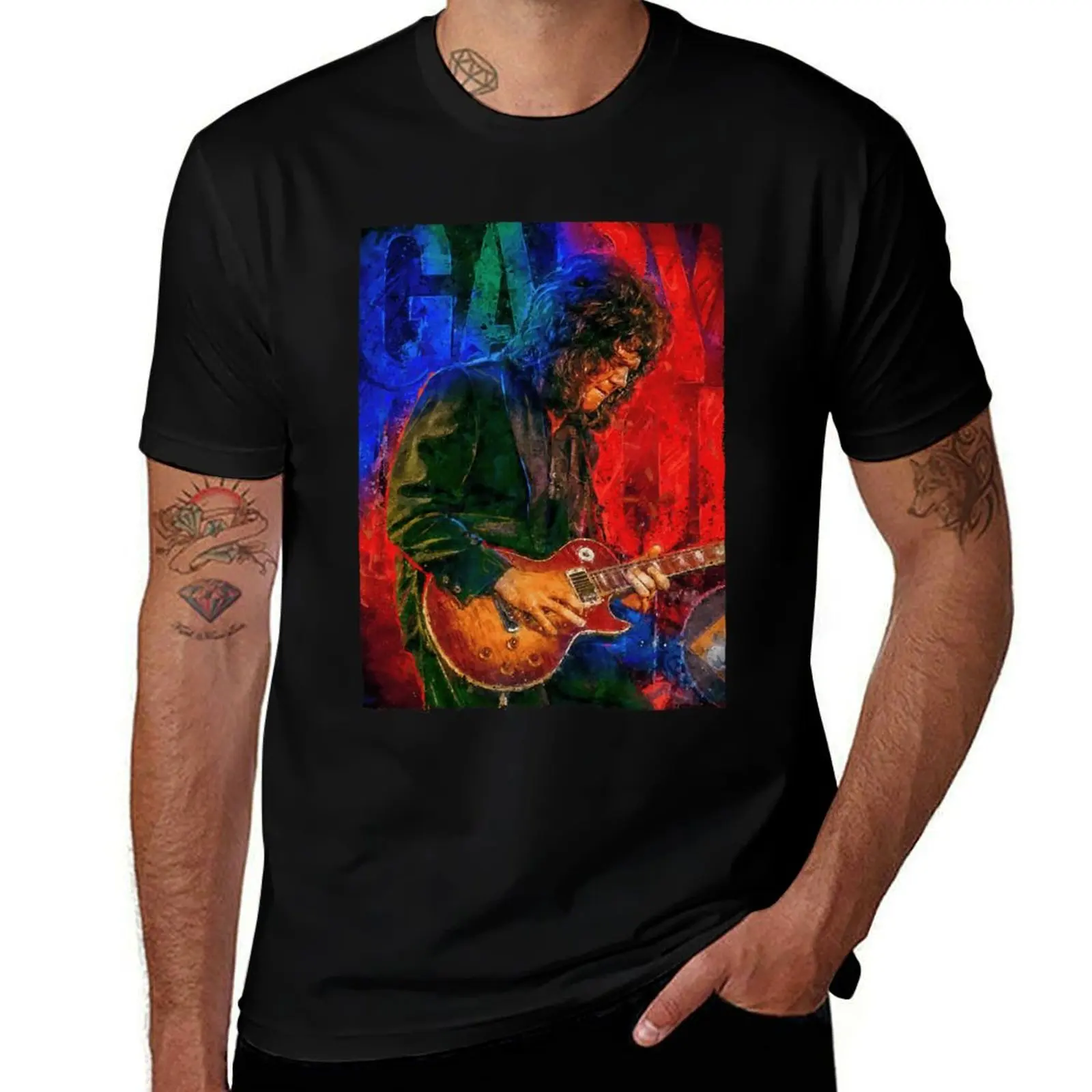 Gary moore tribute portrait T-Shirt Plus Size Loose Fit T-Shirt