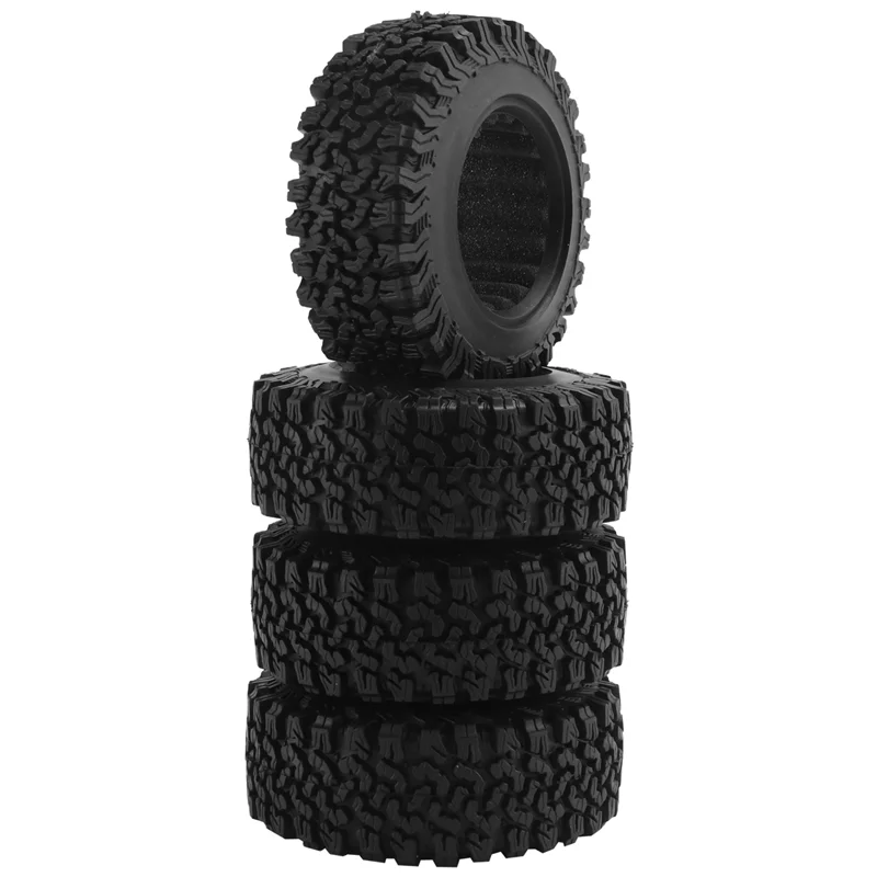 

ABUM-4PCS 90Mm 1.9 Rubber Tire Wheel Tyres For 1/10 RC Crawler Car Traxxas TRX4 RC4WD D90 Axial SCX10 II III Redcat MST