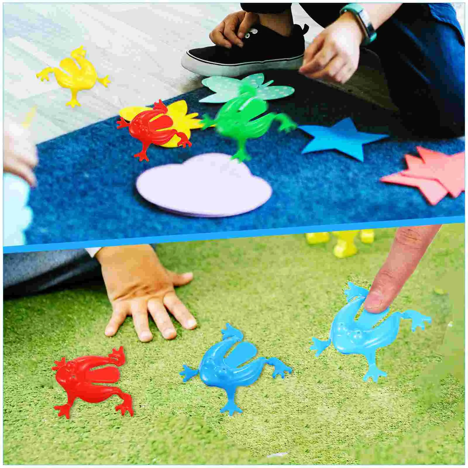 16 Pcs Toddler Baby outside Kids Toys Leap Plastic Assorted Colors