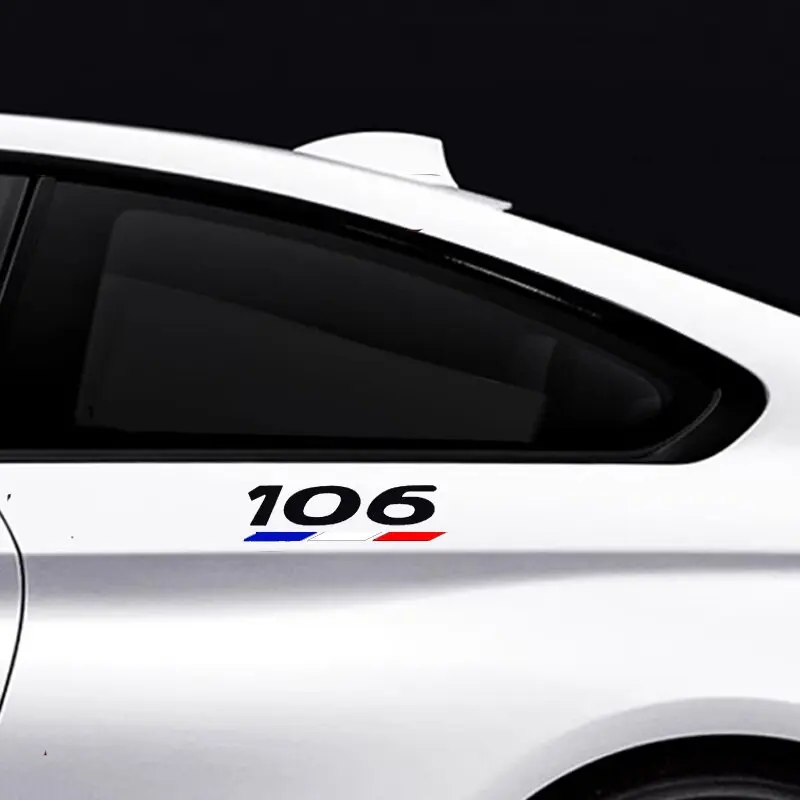 

Peugeot Car Window Stickers 2Pcs Exterior Decals For 3008 5008 2008 106 107 108 205 206 207 208 RCZ 306 307 308 508 406 407 408