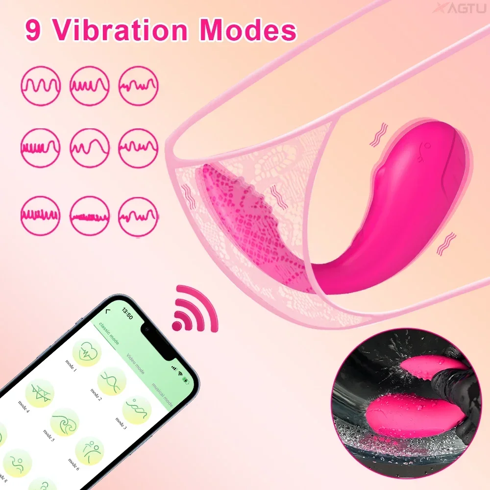APP Control Vibrating Love Egg For Women Wearable Panties Vibrator Vagina Clitoris Stimulator Interaction Sex Toy For Couples_voghion.com