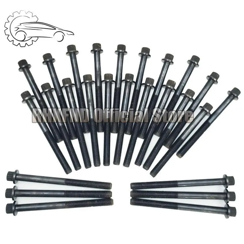 

26pcs Engine Cylinder head bolts nuts screw 24V 1HD-FTE for Toyota Land cruiser 4164cc 4.2TD