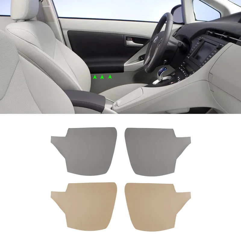 For Toyota Prius 30 2009 2010 2011 2012 2013 2014 2015 Car Microfiber Leather Interior Door Armrest Panel Cover Trim