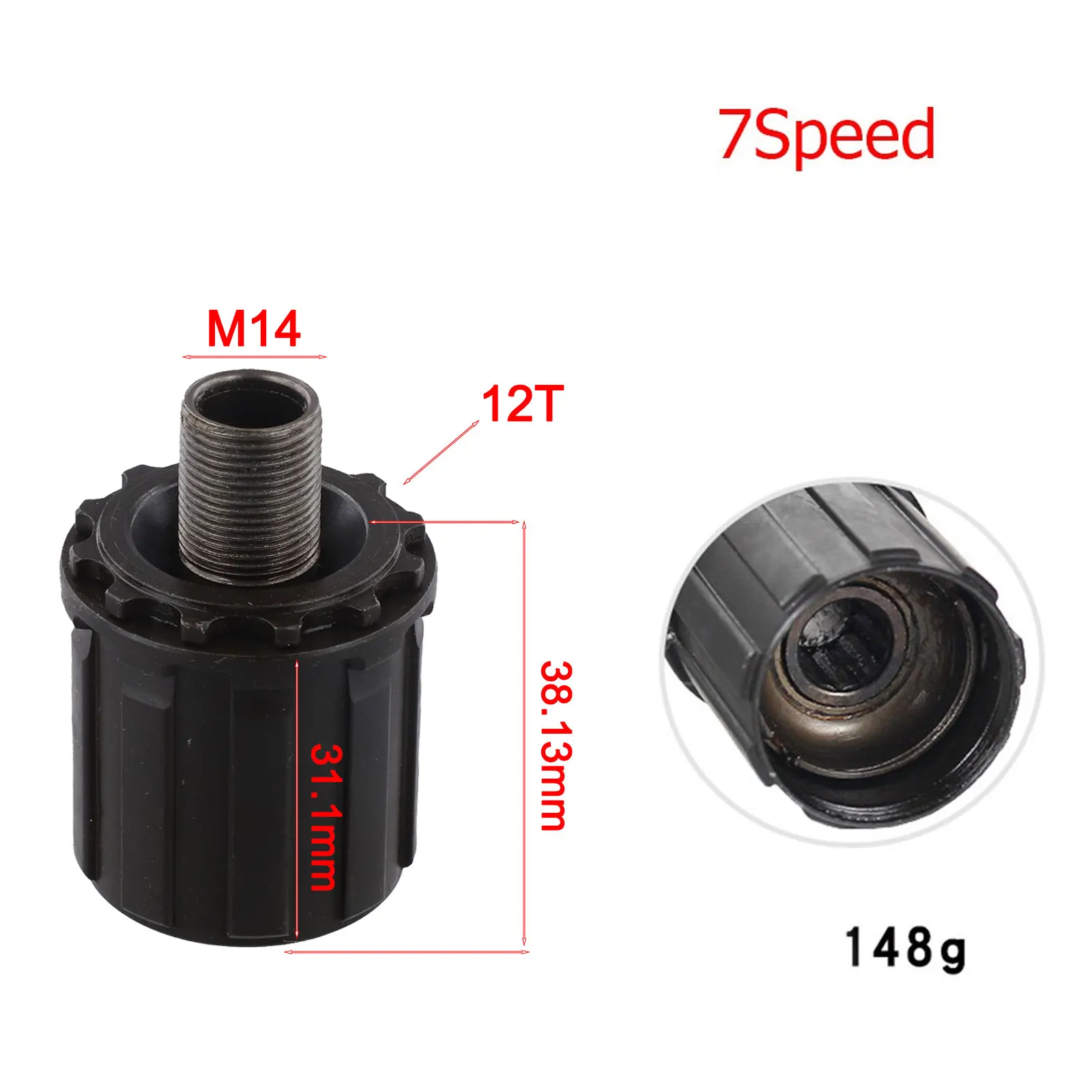 

Bicycle Parts Hub Body Outdoor For Shiman-o Freehub Body MTB RM30/RM40/RM60 Black For Shiman-o RM30/RM40/RM60 1pcs