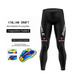 2024 Autumn Tights Trousers Bike MTB Pants with 19D Gel Men's Cycling Long Pants With Bib MTB Bicycle Cycle Padded Gel Pad