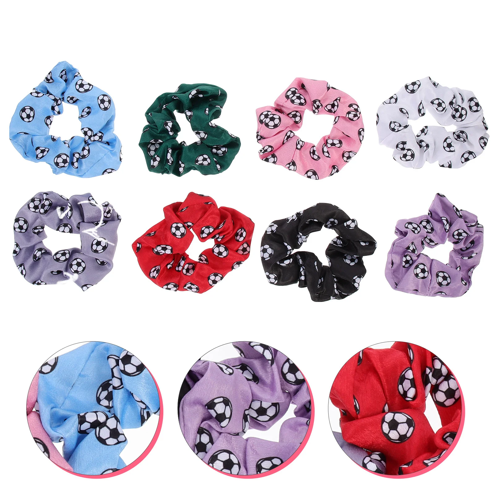 

8pcs Cloth Printed Elastic Hair Ties For Women Ponytail Women Scrunchies Holders Matching Outfits Hair Accessories