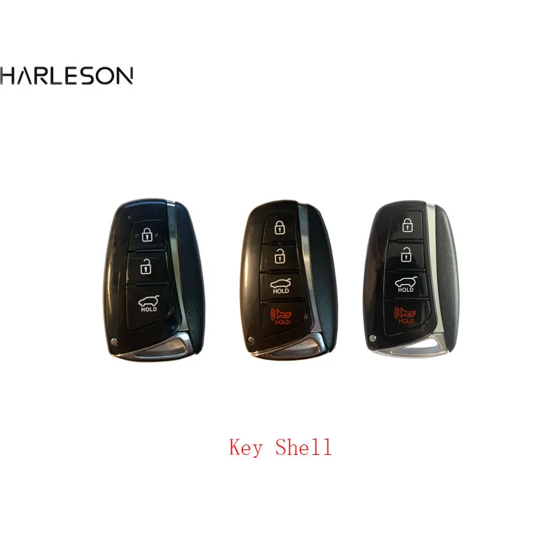 Replacement Smart Key Shell 3/4Buttons Fit for Hyundai Genesis 2013-2015 Santa Fe Equus Azera Remote Case Control Parts