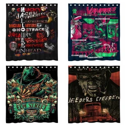 Killers Vampires Everywhere Elm Street Freddie Fanatic Horror Funny All Scary Movie Jeepers Halloween Shower Curtain