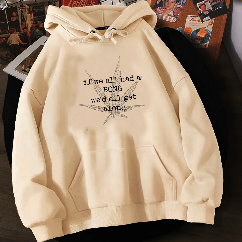 Weed hoodies women vintage anime sweatshirts women long sleeve top pulls