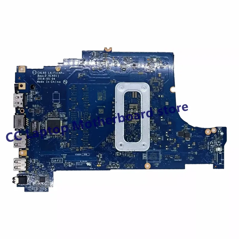 

Материнская плата LA-F114P для Dell Inspiron 15 5570 5770, материнская плата для ноутбука с процессором I3/I5/I7, 100% полное тестирование, работает хорошо