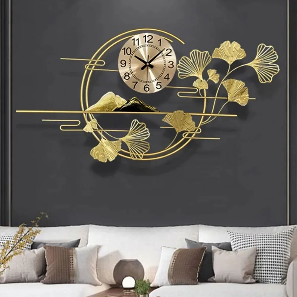 Big Size Wall Clock New Design Gold Bright Large 3d Wall Clock Kitchen Mechanism Luxury Reloj De Pared Room Design Home Decor