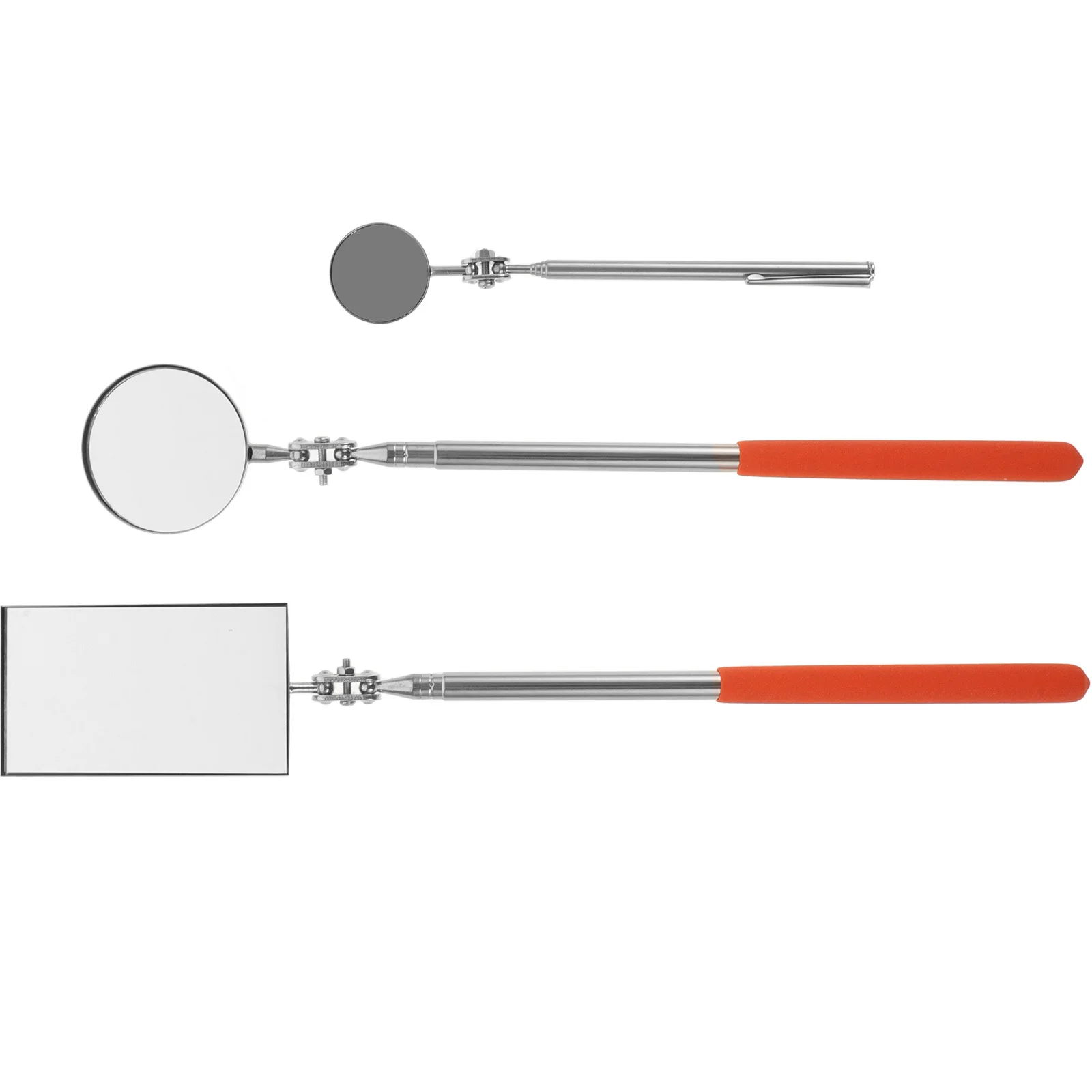 3Pcs Telescoping Flexible Inspection Mirror Adjustable Retractable Tool for Car Auto Inspection Extendable Mirror
