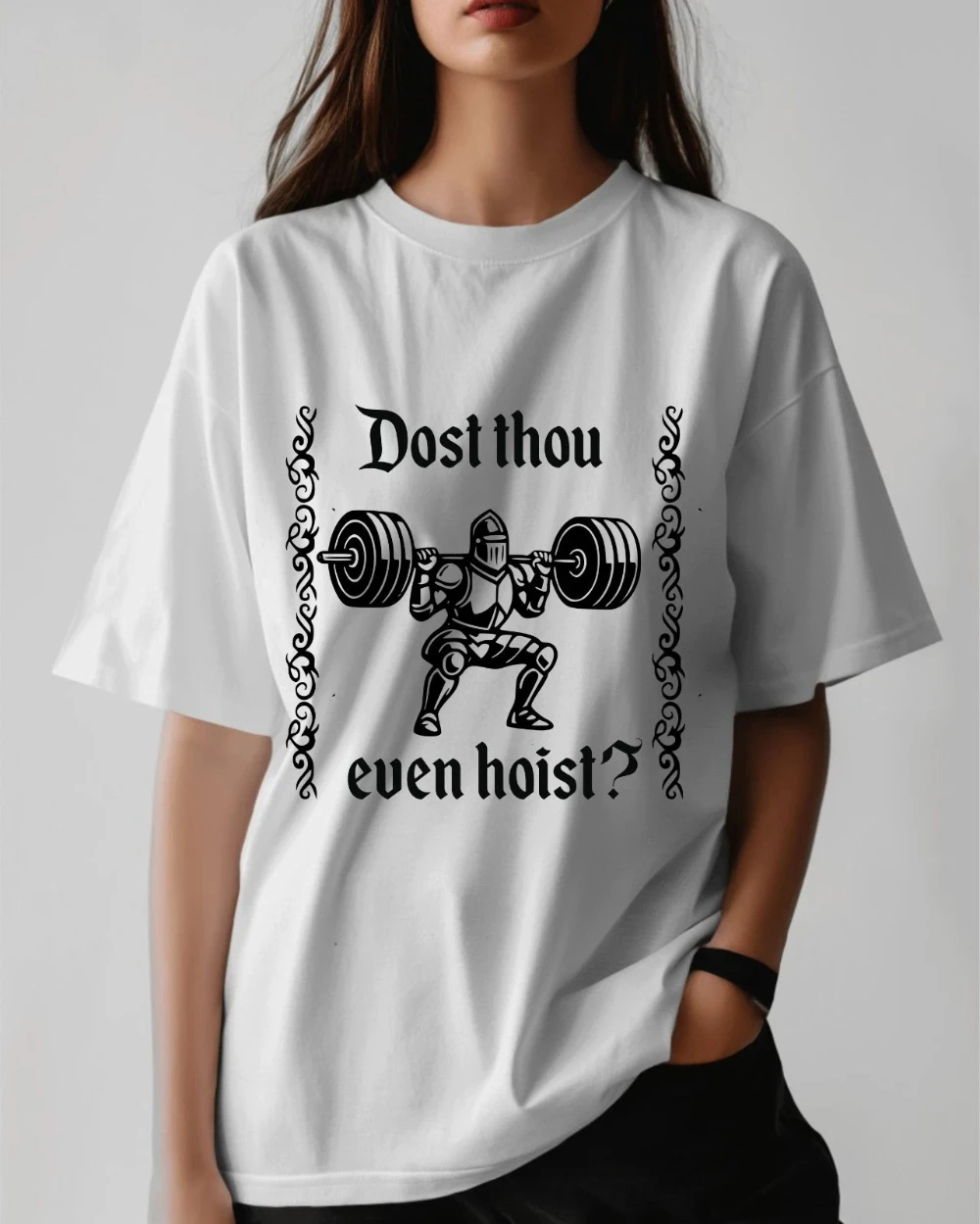 Are you even still rocking medieval gym t-shirts? Fun workout shirts fantasy knight t-shirts  Unisex pure cotton loose-fitting