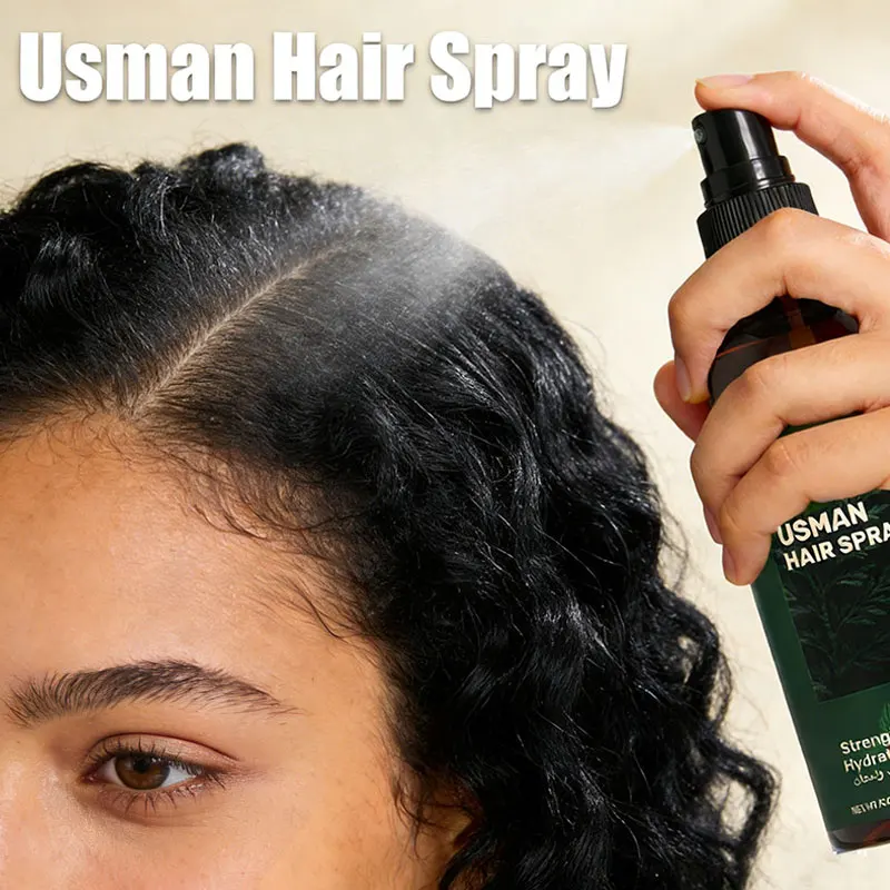 Spray para el Cabello con Hierba Usman de 50 ml, Repara el Cabello, Nutre la Raíz, Reduce el Frizz, Previene la Caída del Cabello, Sérum Capilar para Todo Tipo de Cabello